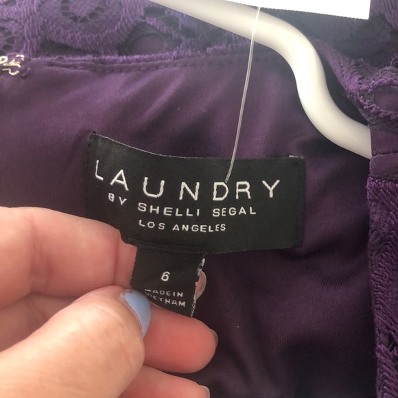 Laundry by Shelli Segal purple lace dress - Picture 4 of 5